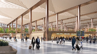 扎哈事务所在建：比绍夫图国际机场，灵感源自东非大裂谷(图7)