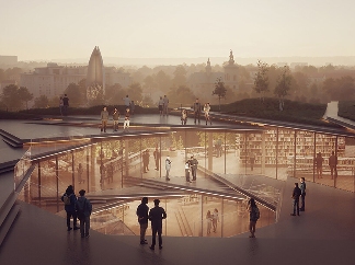 隈研吾联合体设计波兰Rzeszów新图书馆“语之螺旋”方案(图13) 隈研吾联合体设计波兰Rzeszów新图书馆“语之螺旋”方案(图13)