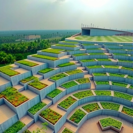 463个阶梯平台，铺满印度Prestige大学新建筑屋面(图19)