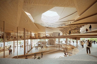 波兰Rzeszów图书馆设计：语之螺旋融合建筑与景观创新(图5)