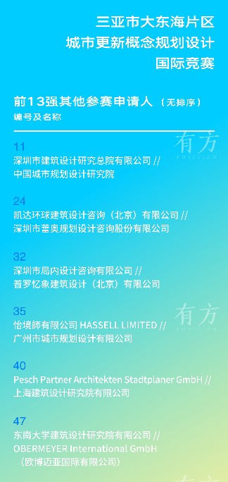 三亚大东海城市更新国际竞赛入围名单公布(图16) 三亚大东海城市更新国际竞赛入围名单公布(图16)