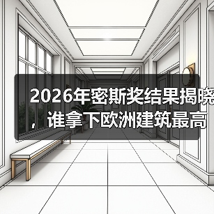 2026年密斯奖结果揭晓,谁拿下欧洲建筑最高荣誉之一?(图4) 2026年密斯奖结果揭晓,谁拿下欧洲建筑最高荣誉之一?(图4)
